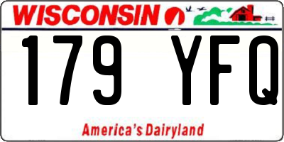 WI license plate 179YFQ