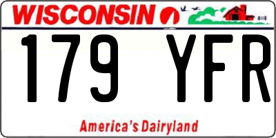 WI license plate 179YFR