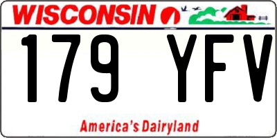 WI license plate 179YFV