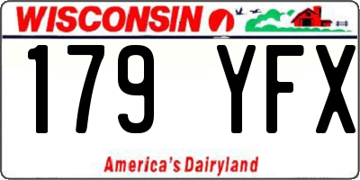 WI license plate 179YFX