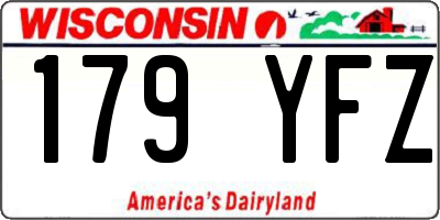 WI license plate 179YFZ