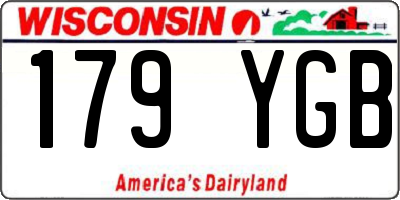 WI license plate 179YGB