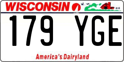 WI license plate 179YGE