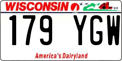 WI license plate 179YGW