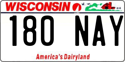 WI license plate 180NAY