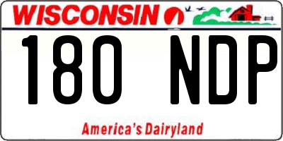 WI license plate 180NDP