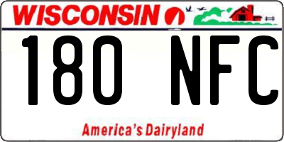 WI license plate 180NFC