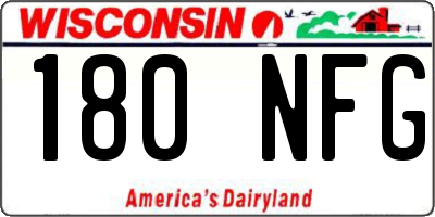 WI license plate 180NFG