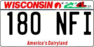 WI license plate 180NFI