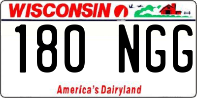 WI license plate 180NGG