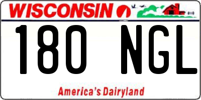 WI license plate 180NGL