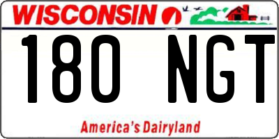 WI license plate 180NGT