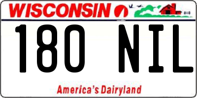 WI license plate 180NIL