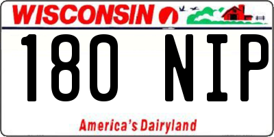 WI license plate 180NIP