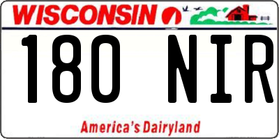 WI license plate 180NIR