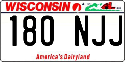 WI license plate 180NJJ