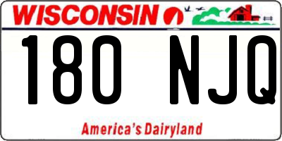WI license plate 180NJQ