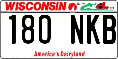 WI license plate 180NKB