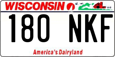 WI license plate 180NKF