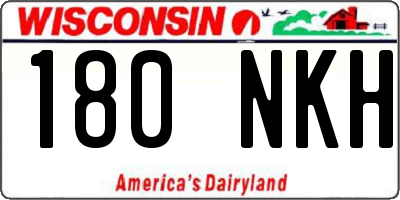 WI license plate 180NKH