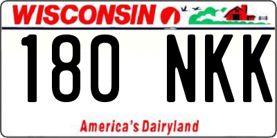WI license plate 180NKK
