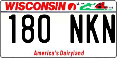 WI license plate 180NKN