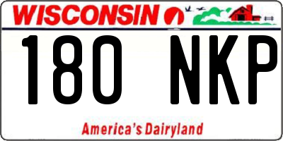 WI license plate 180NKP