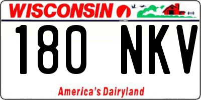 WI license plate 180NKV