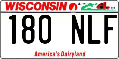 WI license plate 180NLF