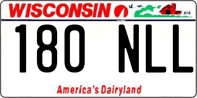 WI license plate 180NLL