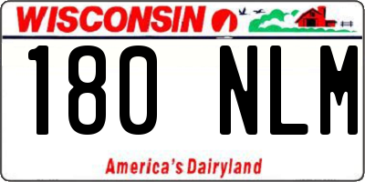 WI license plate 180NLM