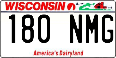WI license plate 180NMG