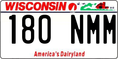 WI license plate 180NMM