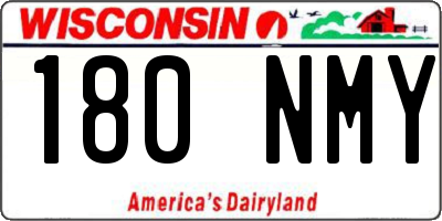 WI license plate 180NMY