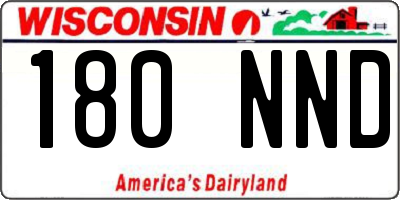 WI license plate 180NND