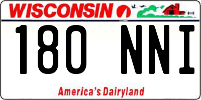 WI license plate 180NNI