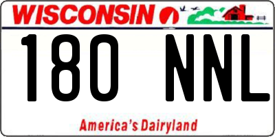 WI license plate 180NNL