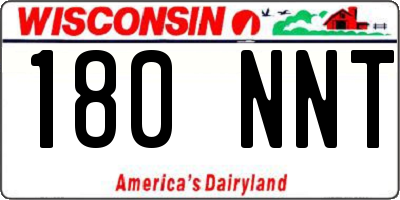 WI license plate 180NNT