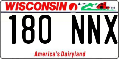 WI license plate 180NNX
