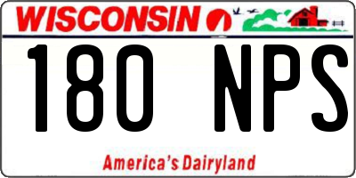 WI license plate 180NPS