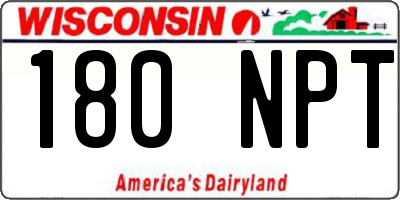WI license plate 180NPT