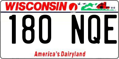 WI license plate 180NQE