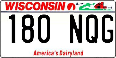 WI license plate 180NQG
