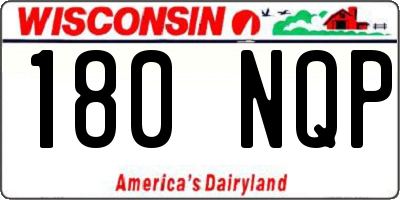 WI license plate 180NQP