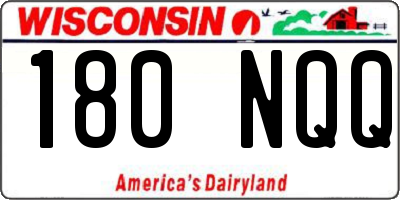 WI license plate 180NQQ