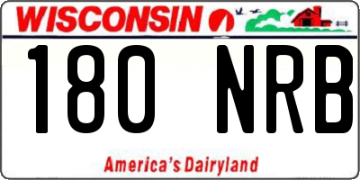WI license plate 180NRB