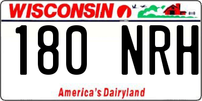 WI license plate 180NRH