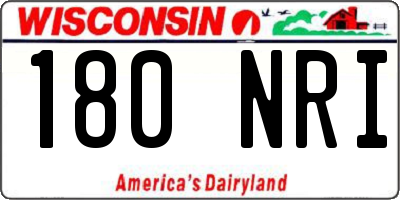 WI license plate 180NRI