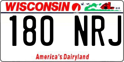 WI license plate 180NRJ