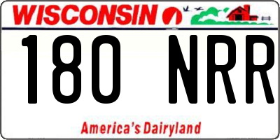 WI license plate 180NRR